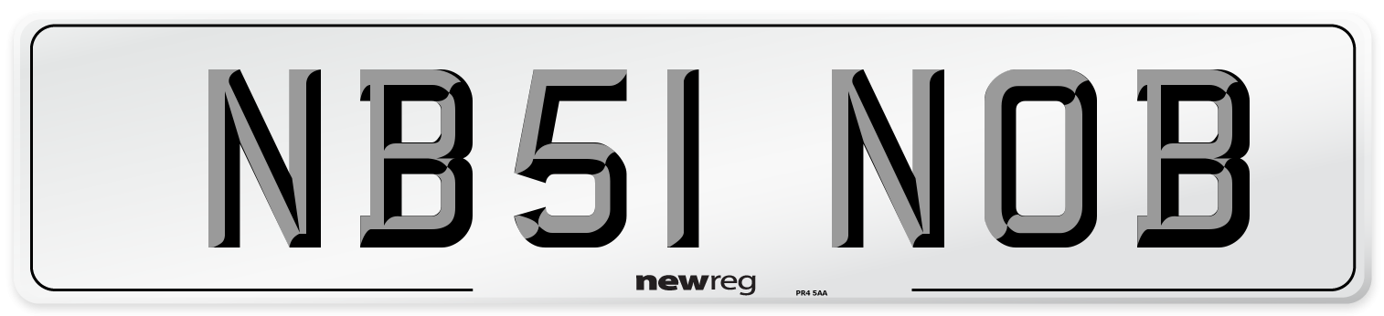 NB51 NOB Number Plate from New Reg
